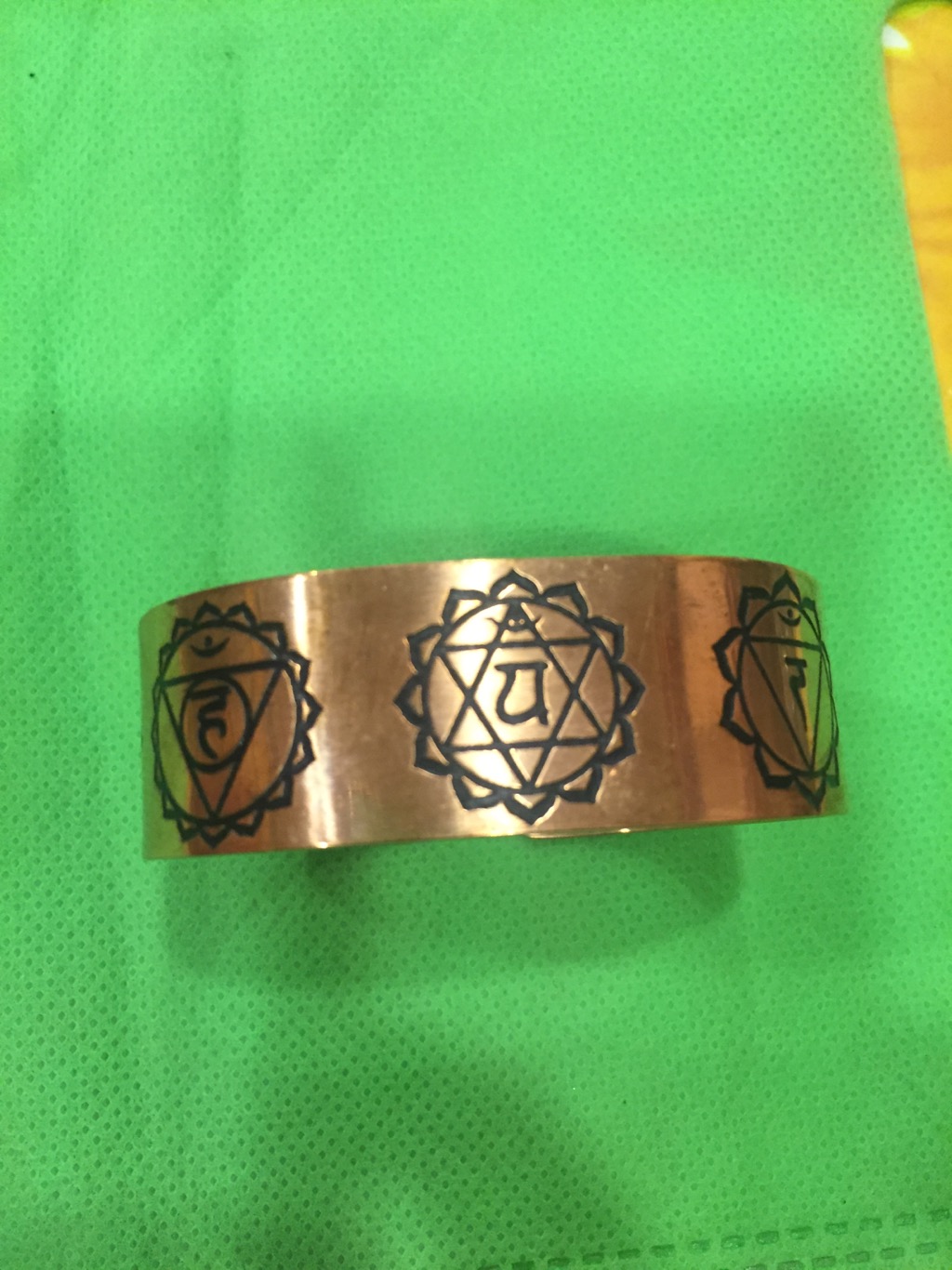 Tibetan Buddhist 7 Chakra Copper  Bracelet 