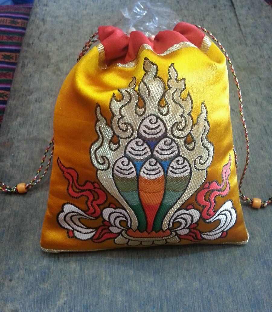 Tibetan Norbu Silk Brocade Mala Bag / Mala Pouch 