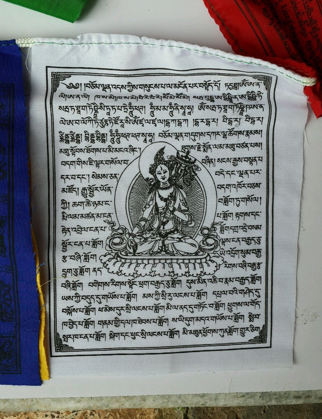 Tibetan High Quality Mix Deities Cotton Prayer Flag