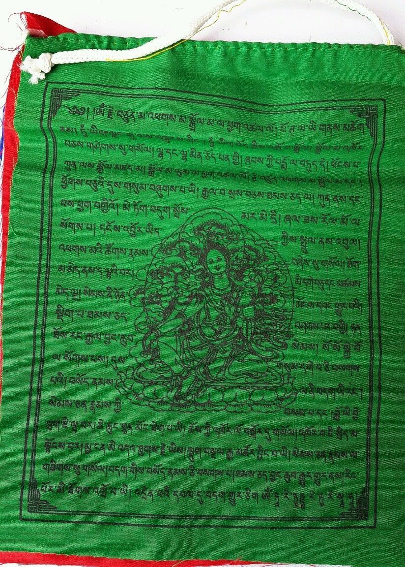 Tibetan High Quality Mix Deities Cotton Prayer Flag