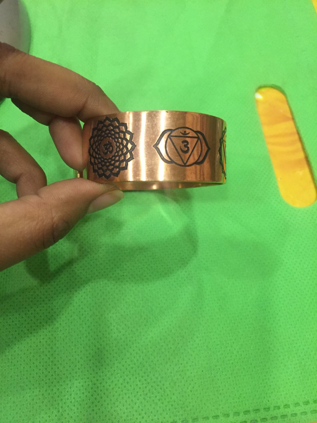 Tibetan Buddhist 7 Chakra Copper  Bracelet 