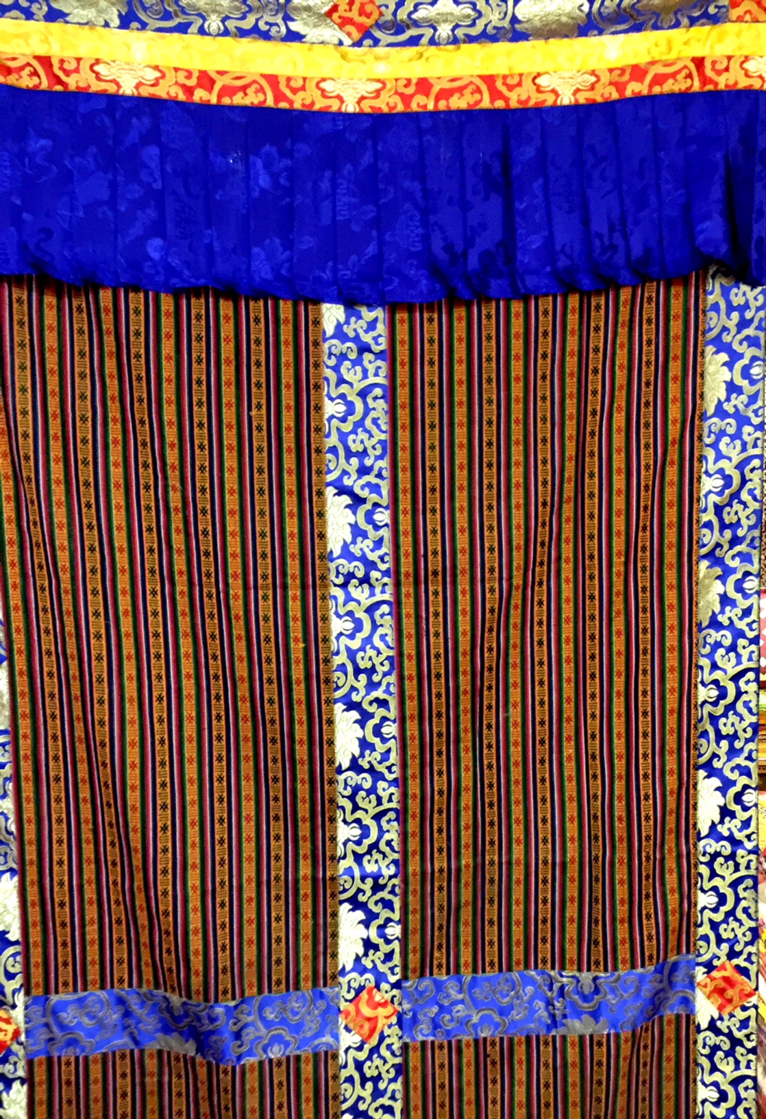 Bhutanese Traditional Door Curtain / Blue