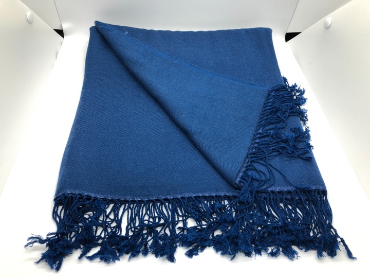 Tibetan Blue Large Pashmina Meditation Shawl