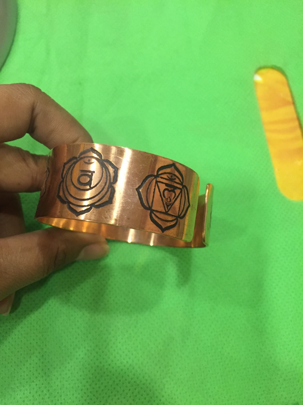 Tibetan Buddhist 7 Chakra Copper  Bracelet 