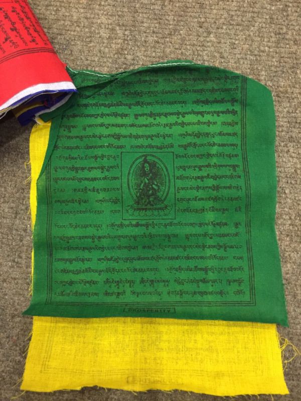 Tibetan Buddhist Pure Cotton Prayer Flags / Large 25 Leaves 