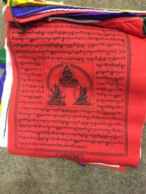 Tibetan Buddhist Pure Cotton Prayer Flags / Large 25 Leaves 