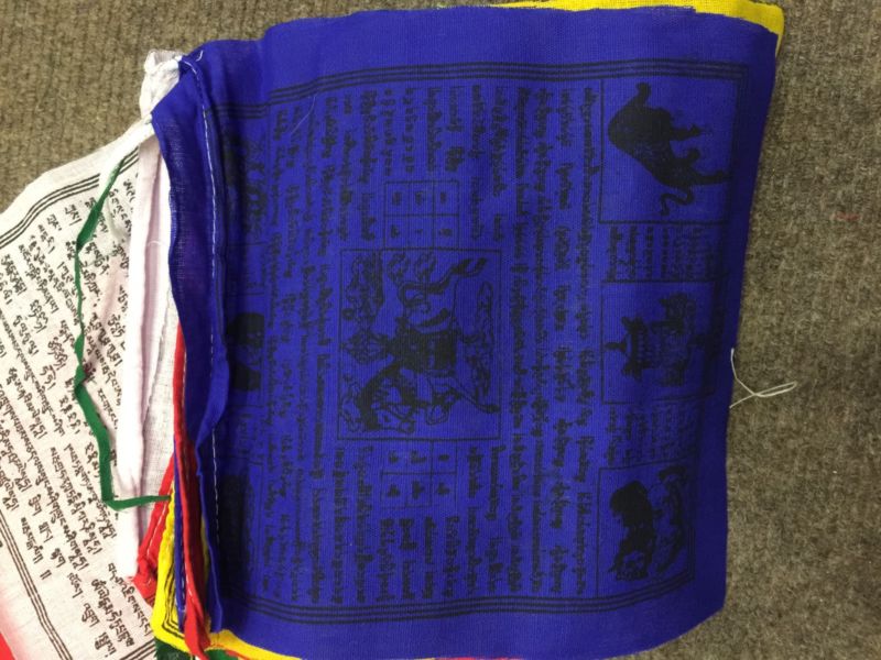 Tibetan Buddhist Pure Cotton Prayer Flags / Large 25 Leaves 