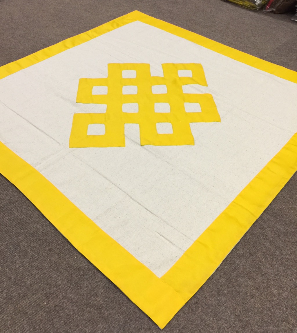 Tibetan Yellow Endless Knot Cotton Table Cover