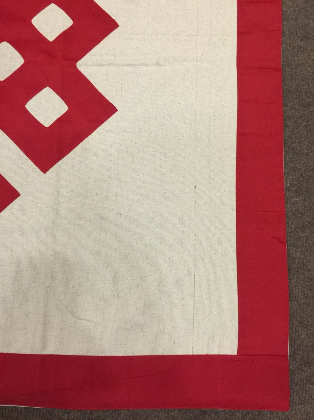 Tibetan Red Endless Knot Cotton Shrine Table Cover