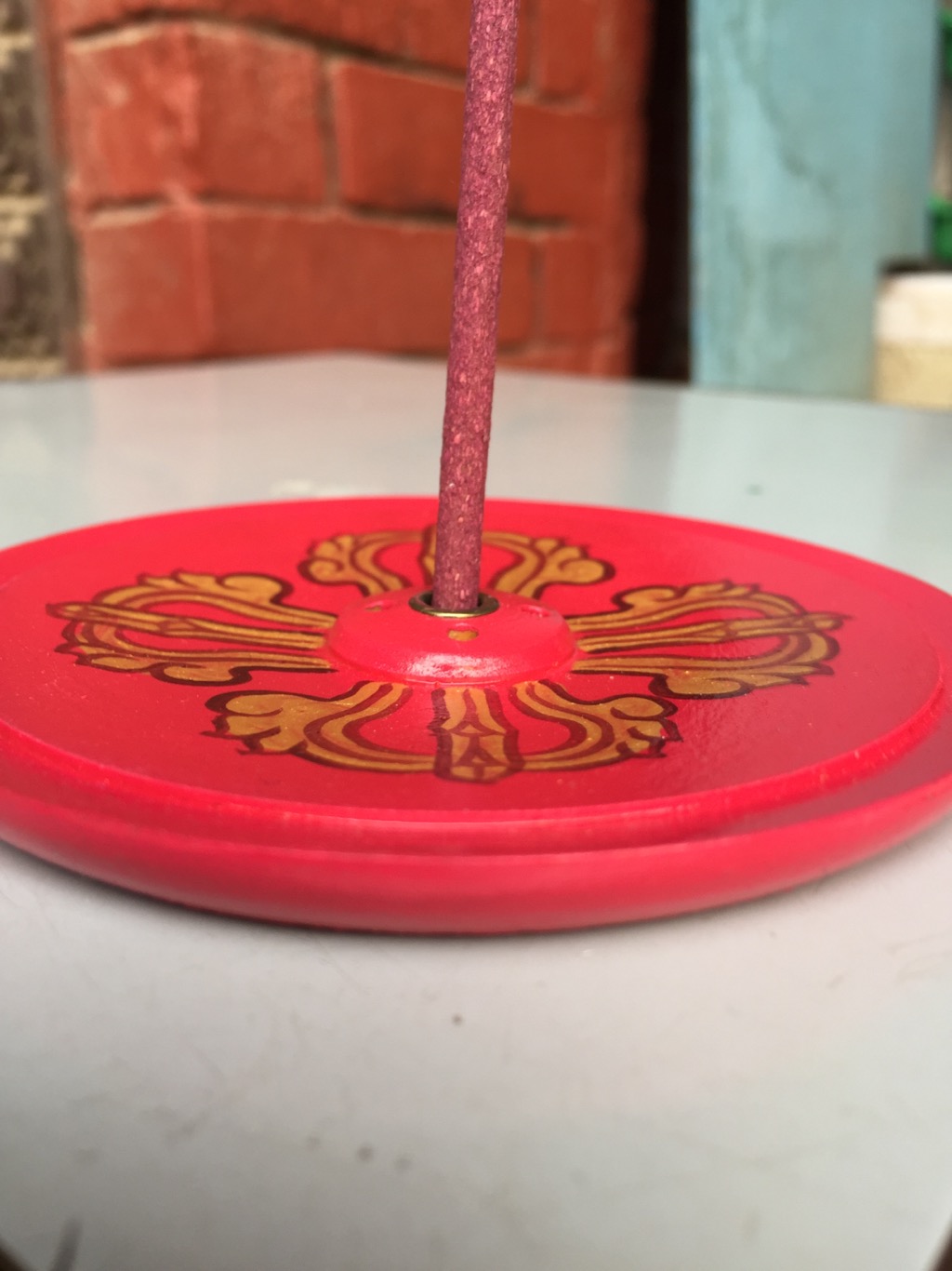 Tibetan Wooden Dorje Incense Holder/Burner