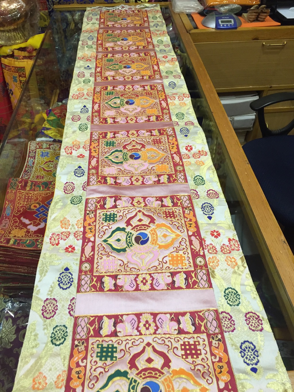 Tibetan Double Dorje Large Table Runner/cover