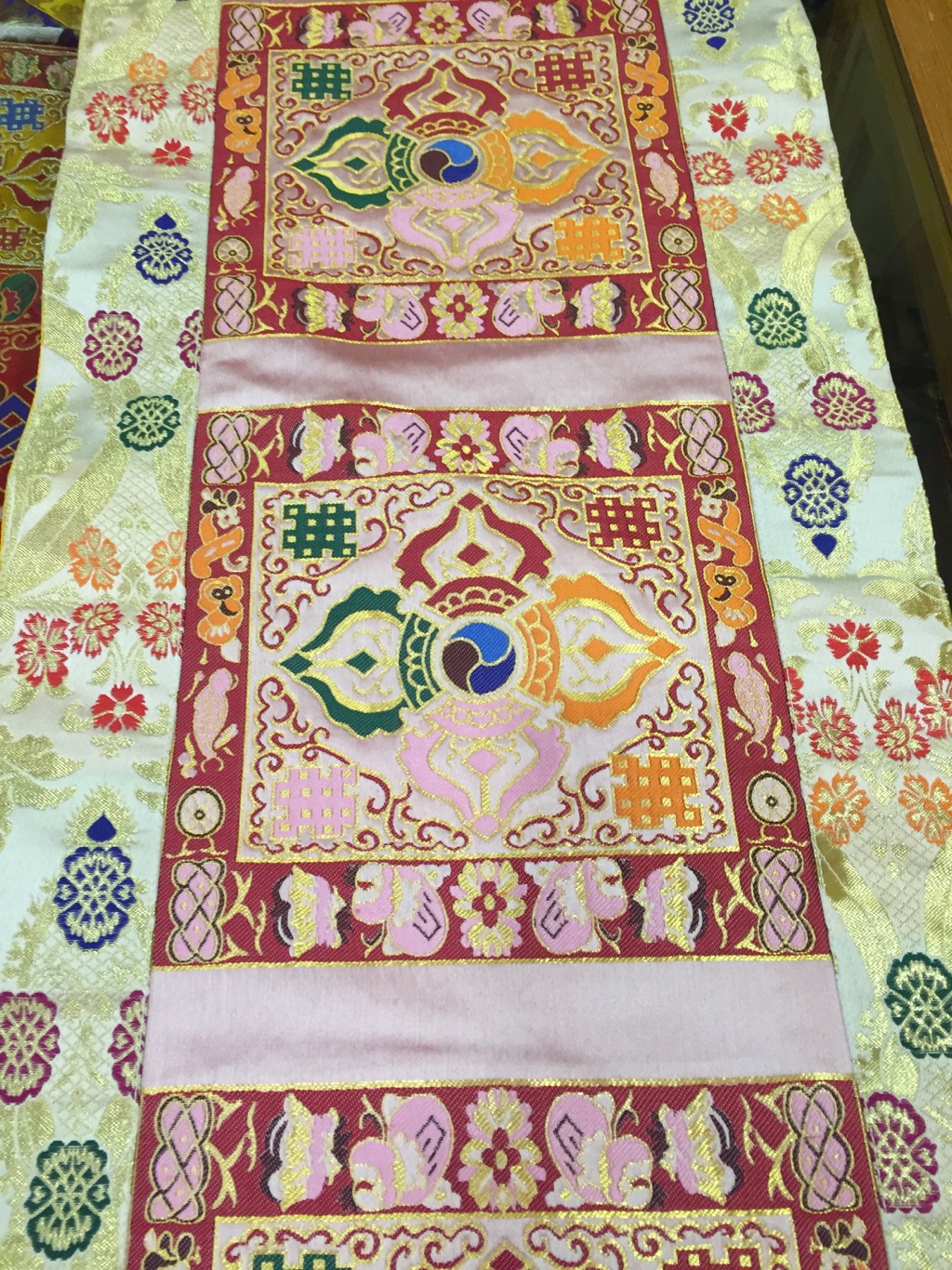 Tibetan Double Dorje Large Table Runner/cover