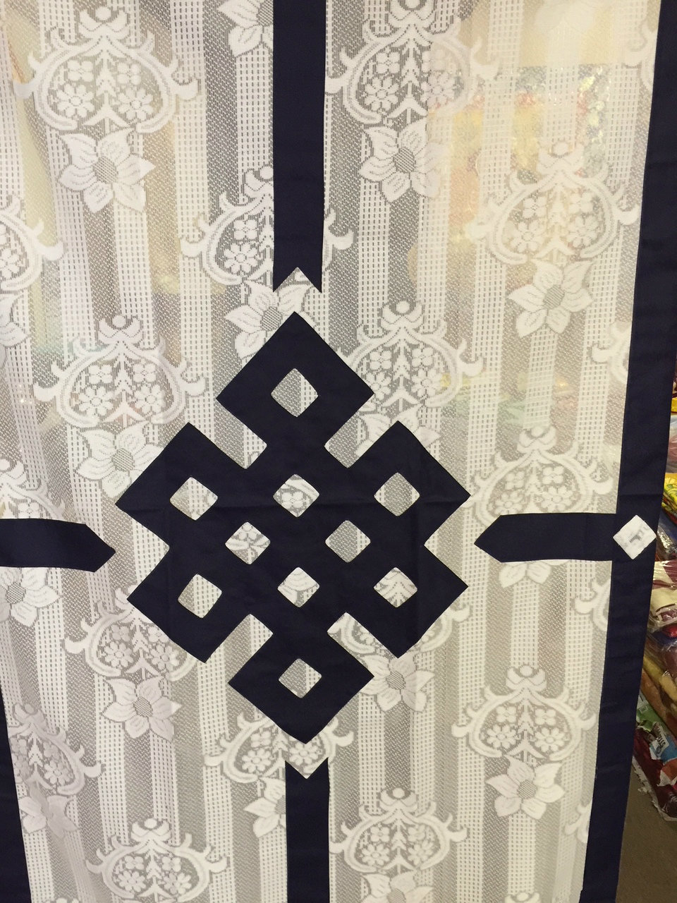 Tibetan Lacy/net Endless Knot Door Curtain/hanging