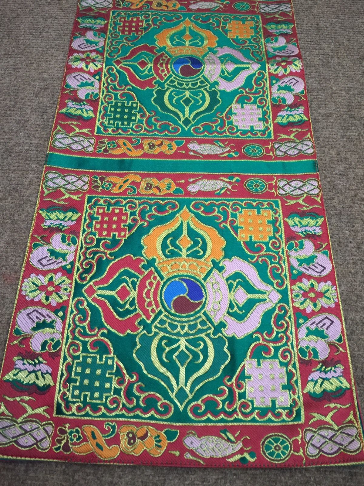 Tibetan Green Dorji Small Table Runner / Cover