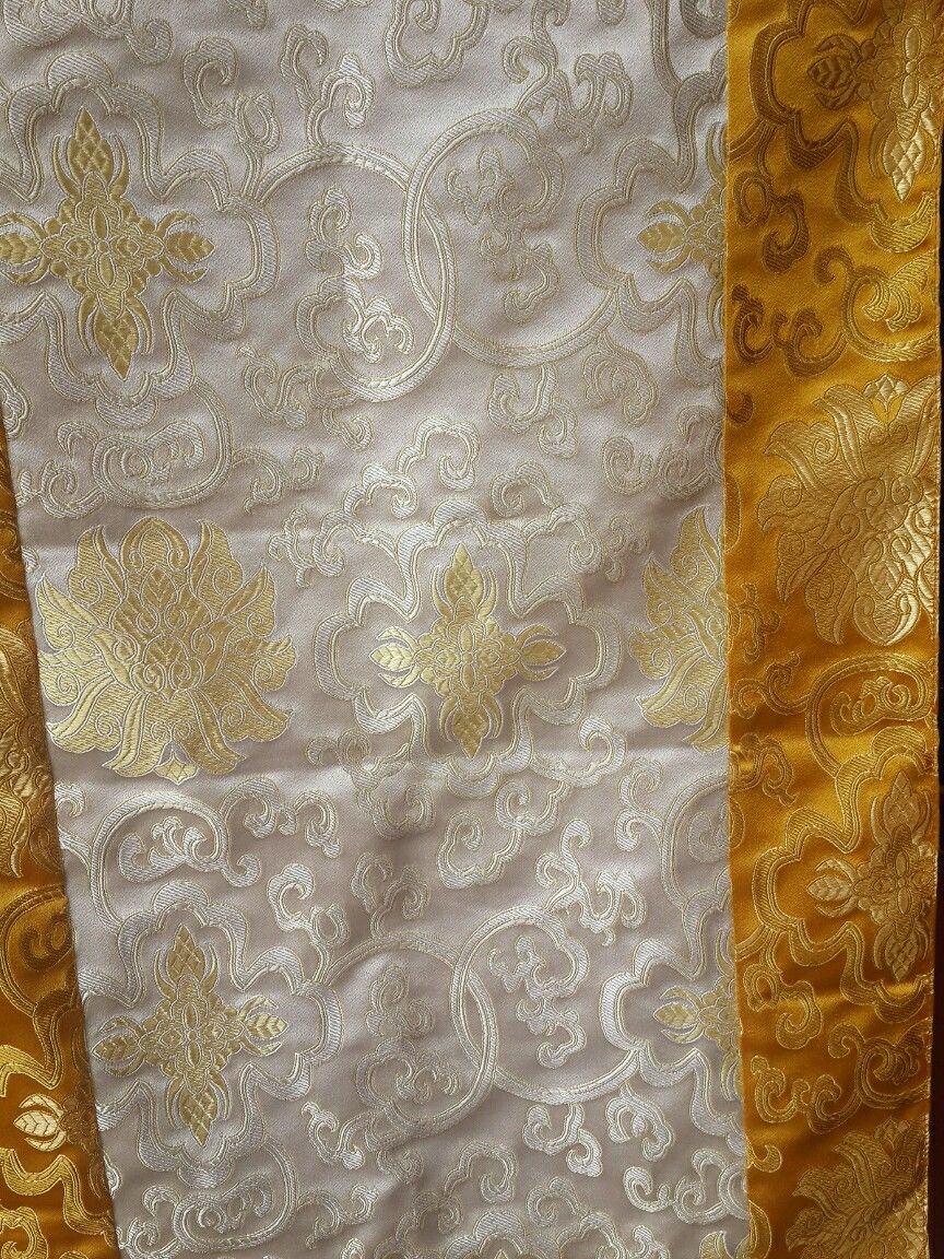 Tibetan High Quality Silk Brocade Lotus Table Runner