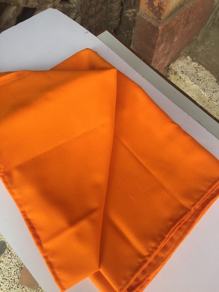 Tibetan Yellow/orange Cotton Meditation Shawl