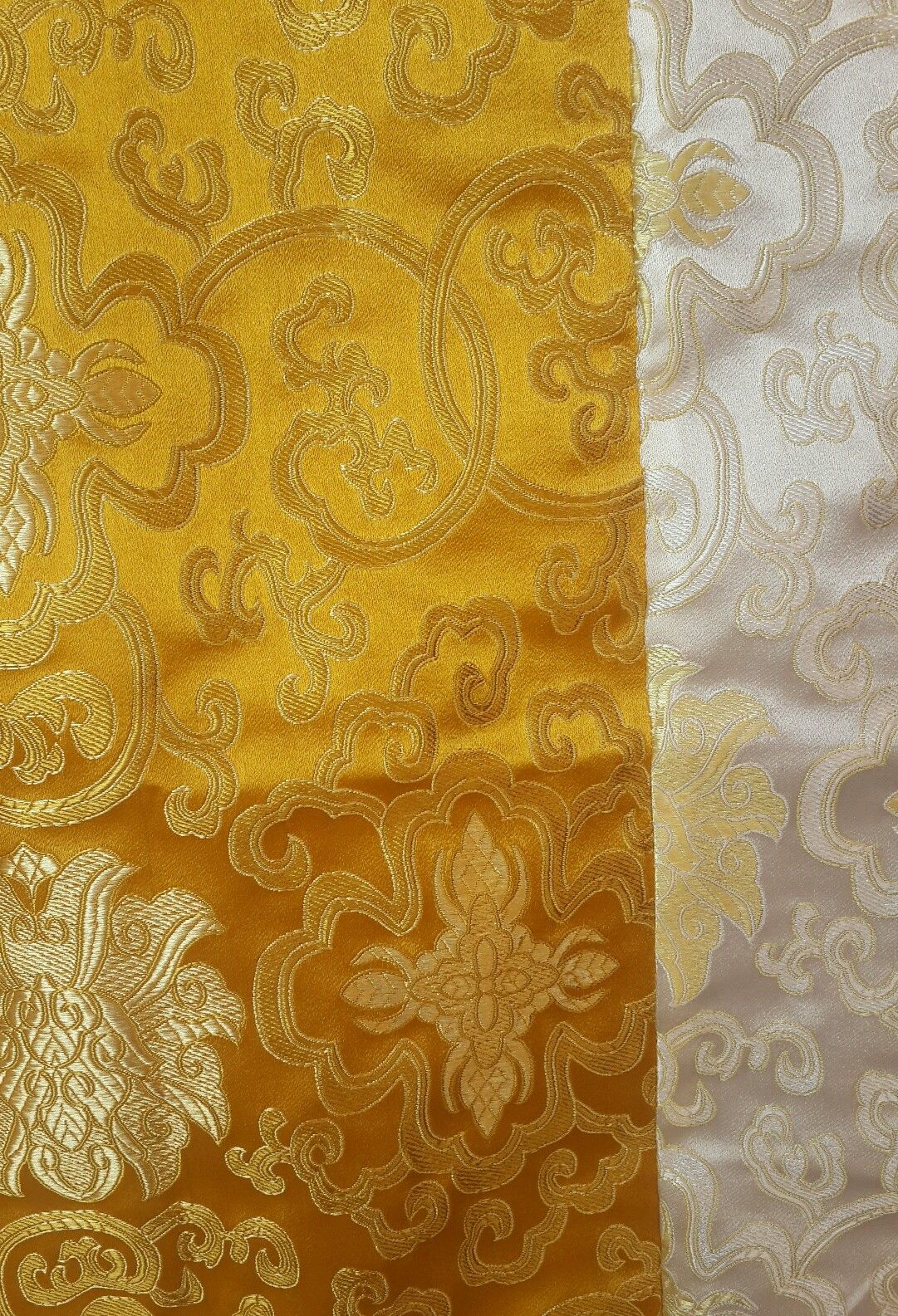 Tibetan High Quality Silk Brocade Lotus Table Runner