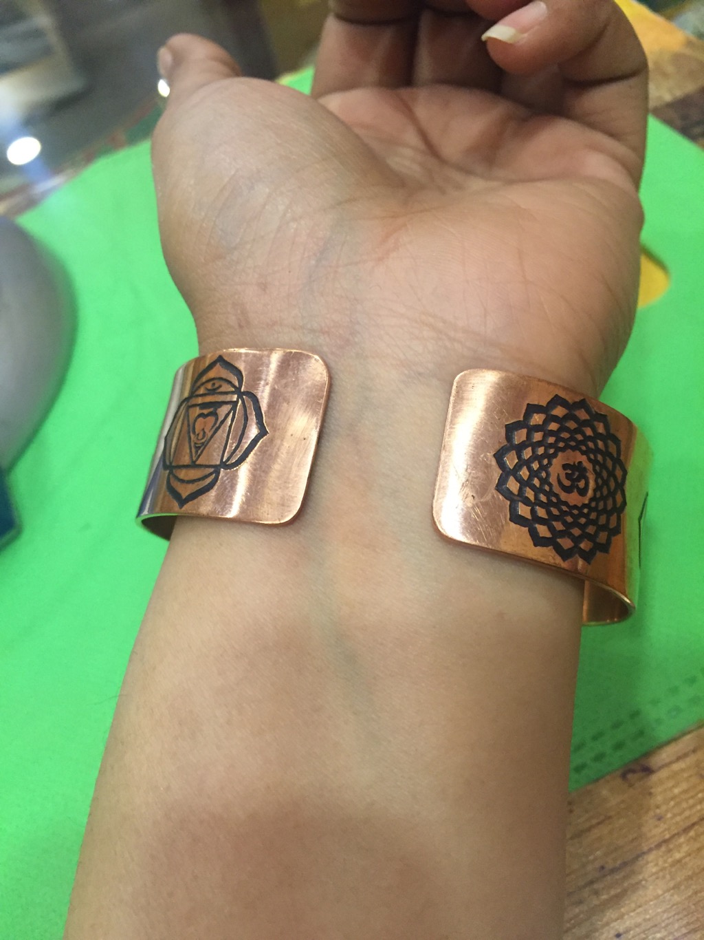 Tibetan Buddhist 7 Chakra Copper  Bracelet 