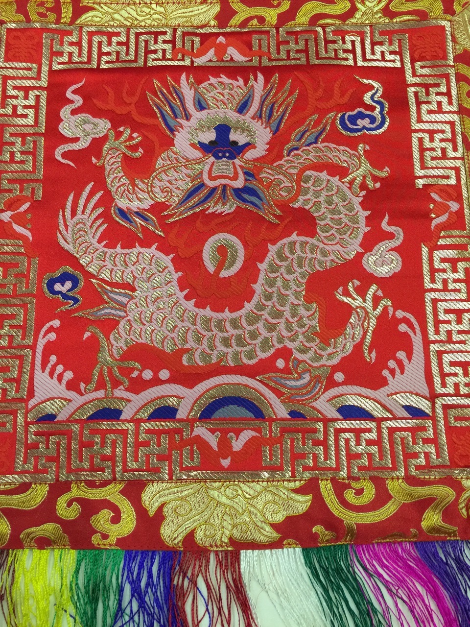 Tibetan Buddhist Red Dragon Wall Hanging 