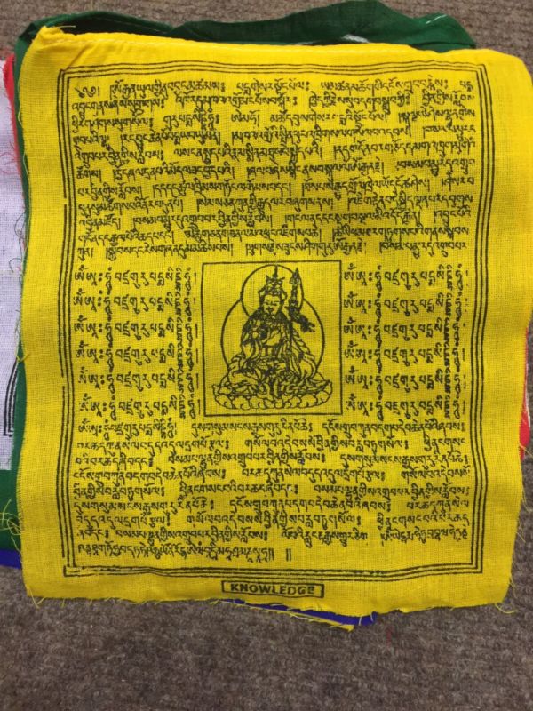 Tibetan Buddhist Pure Cotton Prayer Flags / Large 25 Leaves 