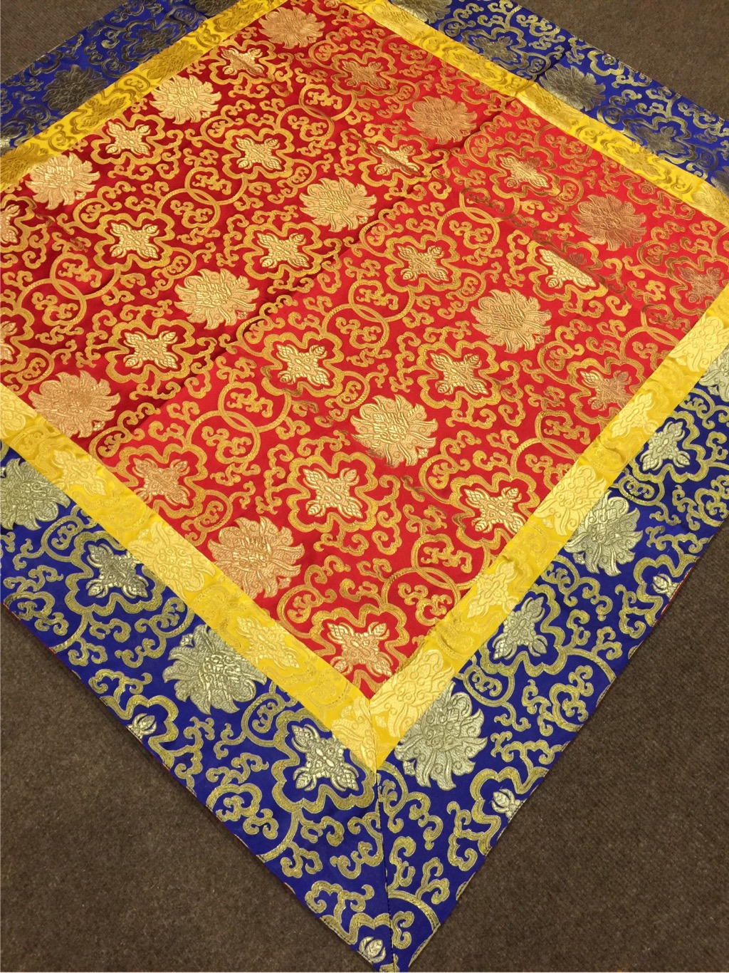  Tibetan Silk Brocade Red Shrine Table Cover