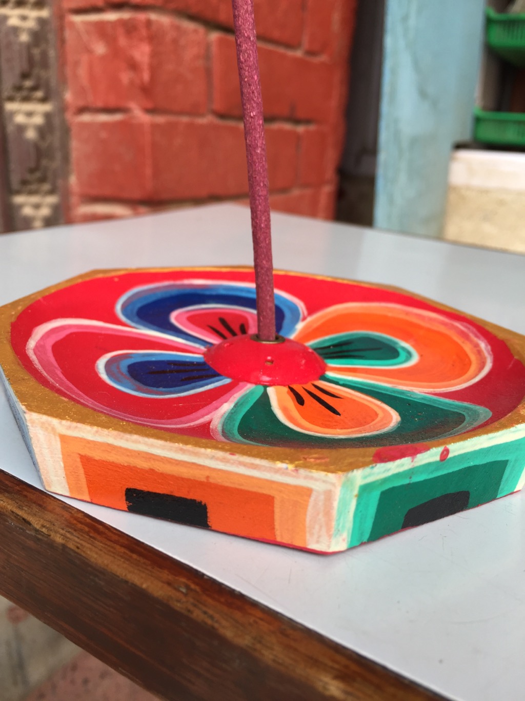 Tibetan Large Lotus Design Incense Holder/burner