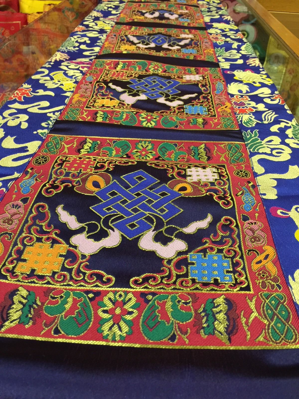 Tibetan Endless Knot Large Table Runner/cover
