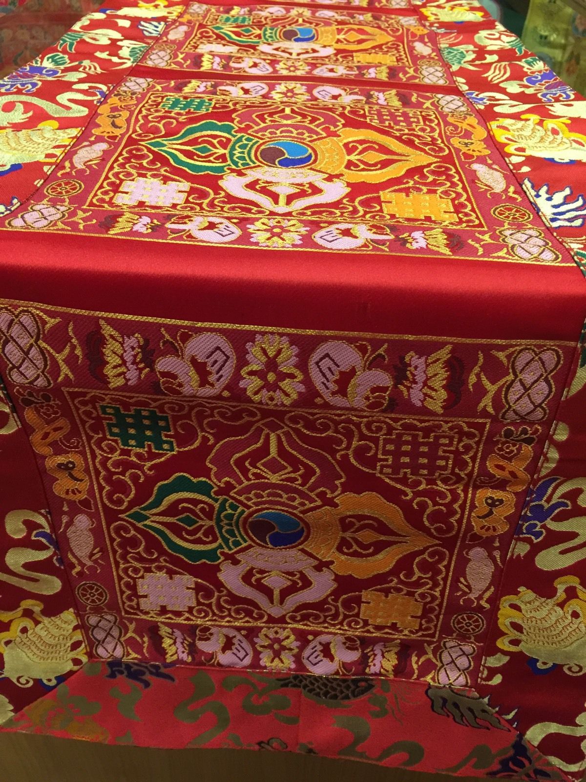 Tibetan Red Dorji Large Table Runner / Cover