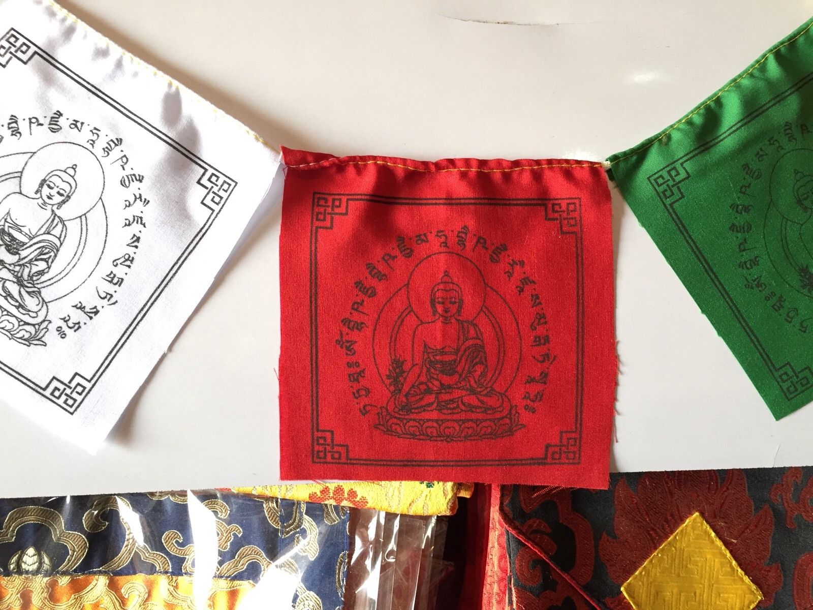 Tibetan Medicine Buddha Cotton Prayer Flag