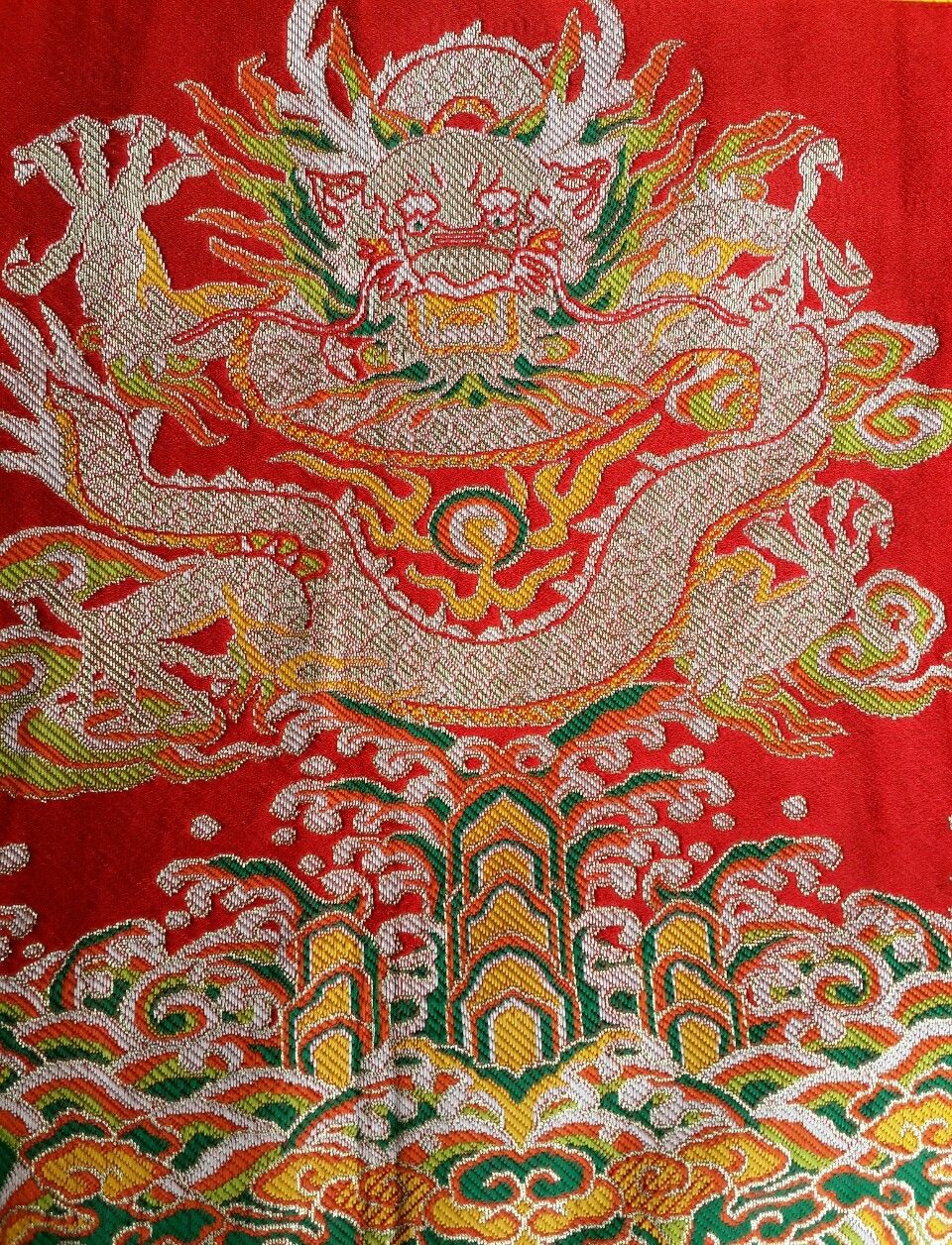 Tibetan Buddhism Dragon Placemat / Table Cover