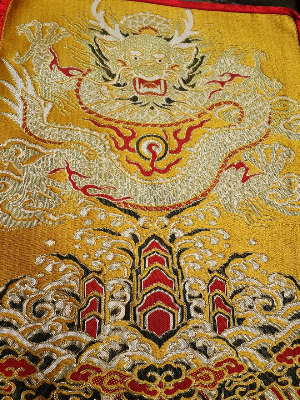Tibetan Buddhism Dragon Placemat / Table Cover